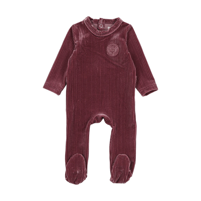 Velour Crown Footie