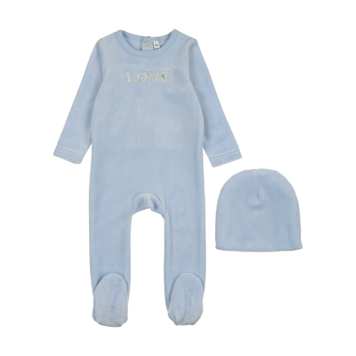 Velour Love Footie Set