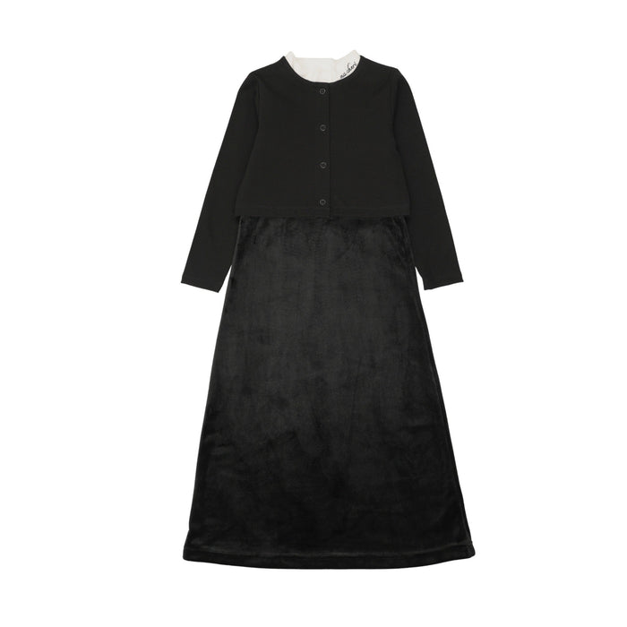 Velour Mon Cherie Robe W/ Cardigan