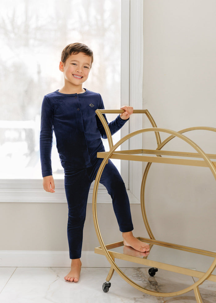 Velour Smocked Pajamas