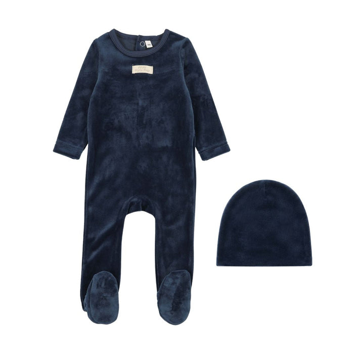 Velour Tab Footie Set