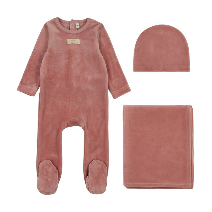 Velour Tab Layette Set