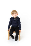 Velvet Plaid Knit Shirt - Boys