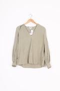 Veronika Maine Womens Green Top Size 10