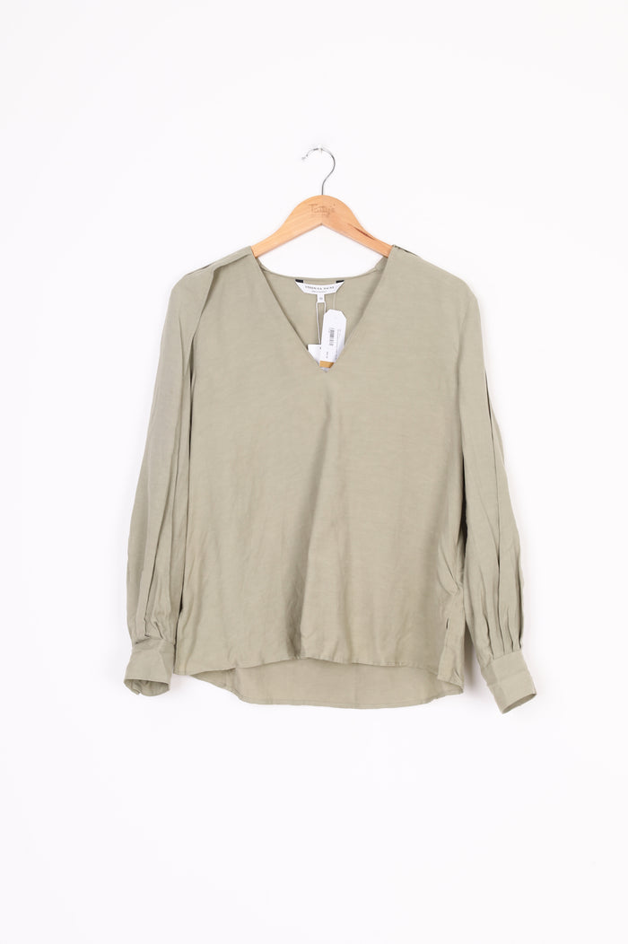 Veronika Maine Womens Green Top Size 10