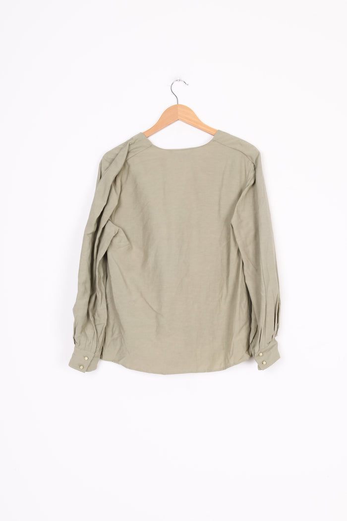 Veronika Maine Womens Green Top Size 10