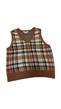 Vest: Knit Plaid