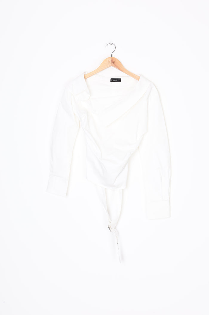 Via Pitti Womens White Top Size S
