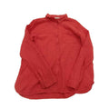 Vibrant Orange Casual Button-Down