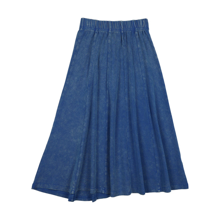 Washed Patch Maxi Skirt