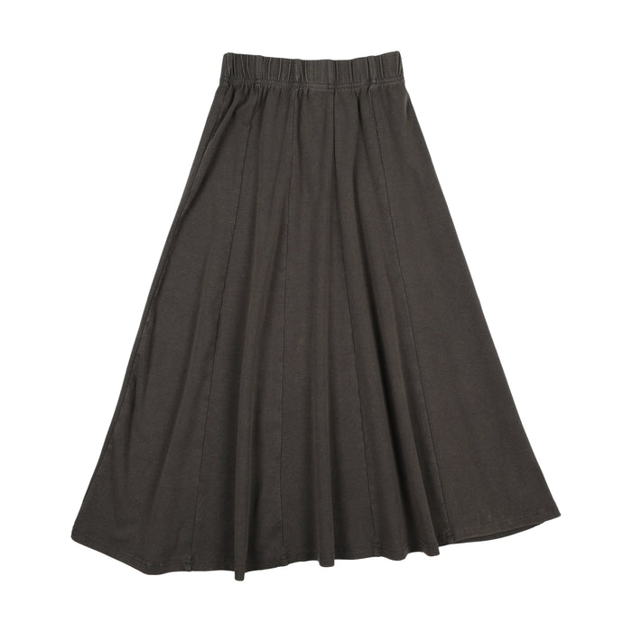 Washed Patch Maxi Skirt