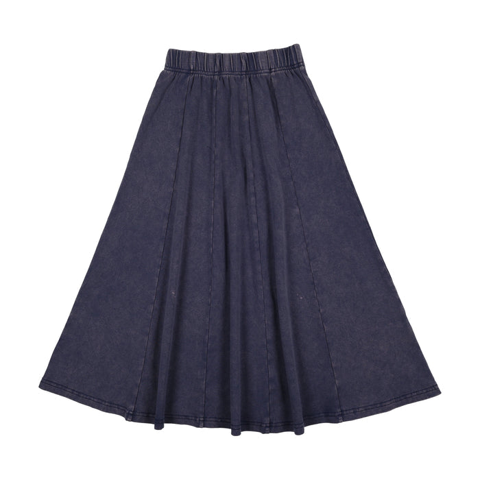 Washed Patch Maxi Skirt
