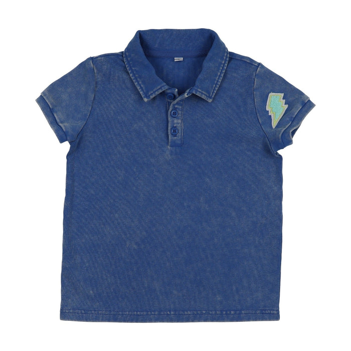 Washed Patch Short Sleeve Polo