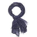 Windowpane Scarf - Navy