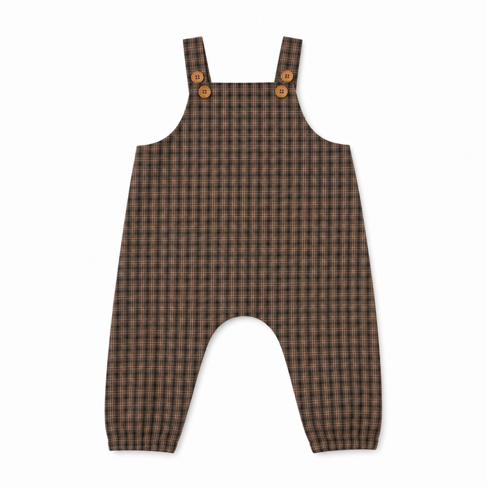 Wool Plaid Overalls