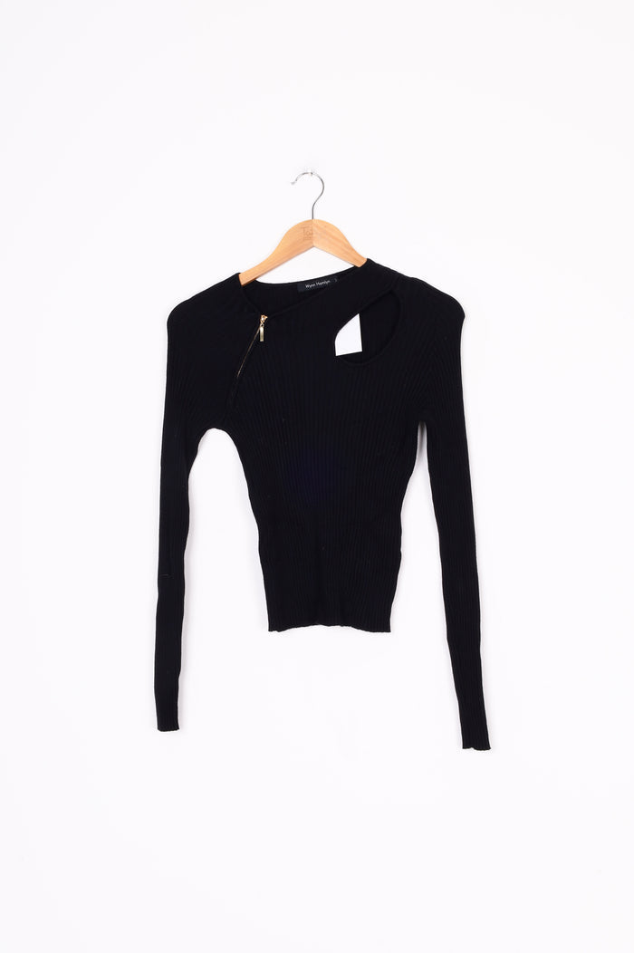 Wynn Hamlyn Womens Black Top Size S