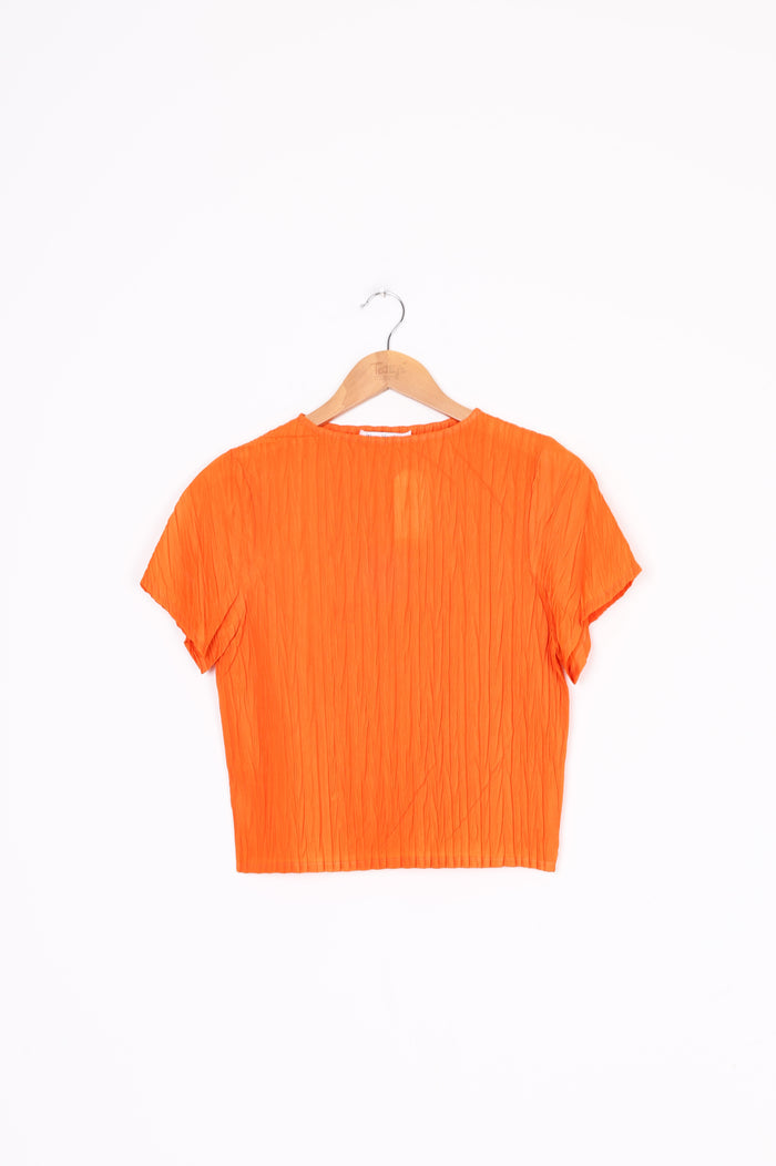Wynn Hamlyn Womens Orange Top Size S